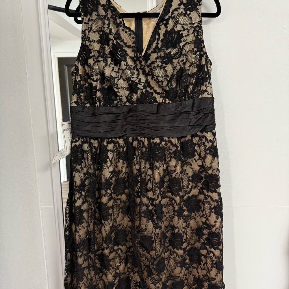 Jessica London Elegant Black Lace Dress
